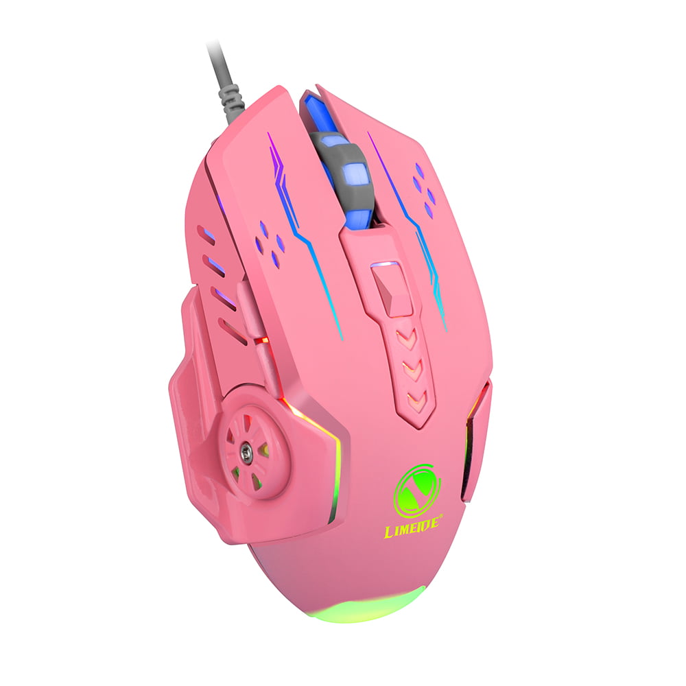 Wired Computer Mouse DPI Adjustable Colorful Breathing Light Ergonomic Design Waterproof Comfortable and Durable Game Work with 6 Keys XPFF Gaming Mouse