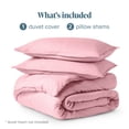 thumbnail image 3 of Bare Home Luxury Duvet Cover and Sham Set - Premium 1800 Collection - Ultra-Soft - California King, Light Pink, 3-Pieces, 3 of 10