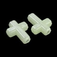 thumbnail image 4 of 500gs Luminous Transparent Acrylic Beads Glow in the Dark Cross Mint Cream 16x12x4.5mm Hole: 2mm about 1500pcs/500g, 4 of 4