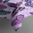 thumbnail image 3 of Purple Butterfly Pattern Rectangle Tablecloth 60"x84",Waterproof Polyester Rectangle Table Cloth, Wipeable Spillproof Polyester Tablecloth for Dining, Camping, Indoor and Outdoor, 3 of 5