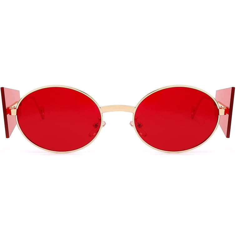 FEISEDY Women Men Hipster Round Sunglasses Polygon Trapezoid  display picture 1