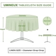 thumbnail image 3 of UMINEUX Outdoor Tablecloth with Umbrella Hole and Zipper, Spring/Summer Waterproof Table Cover for Picnic/BBQ/Garden(60" Round, Eucalyptus Leaf), 3 of 7
