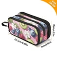 thumbnail image 4 of FORMRS Pencil Case with 3 Compartments Zipper Pouch, Elementary School Level and up, Pink Blueberries, 4 of 8