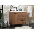 thumbnail image 2 of Elegant Decor Baldwin 36" Single Bathroom Vanity with Backsplash in Walnut Brown, 2 of 8
