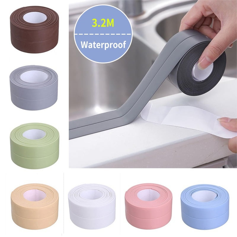 3.2m Caulk Strip Bath Self-Adhesive Caulk Tape Kitchen Edge Wall Sink Sealant 