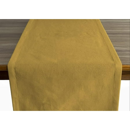 

Nugget Gold 100% Cotton Table Runner Prewashed & Preshrunk for Kitchen | Home | Dining | Party | Decoration | Wedding | Everyday Use (14.5 Inch by 90 Inch)