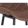 thumbnail image 6 of Sunpan Lyla 30" Faux Leather and Wood Barstool in Antique Brown (Set of 2), 6 of 7