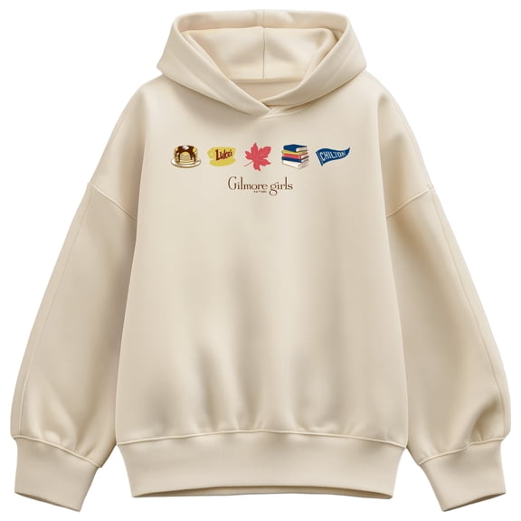 Gilmore Girls - Small Icons Oversized Fleece Hoodie Sweatshirt