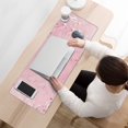 thumbnail image 3 of Premium Pink Mouse Pad & XXL Desk Pad - 31.5x11.8 Inches with 3 Levels for Keyboard Convenience, Large Mousepad Perfect for Home Office Work, 3 of 7