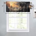 thumbnail image 4 of Forest Wolf Printed Window Curtains Valances for Kitchen Wild Animal Mountain Nature Scenery Hunting Privacy Decorative Rod Pocket Short Window Valance Curtains 54 by 18 in, 1 Panel, 4 of 6