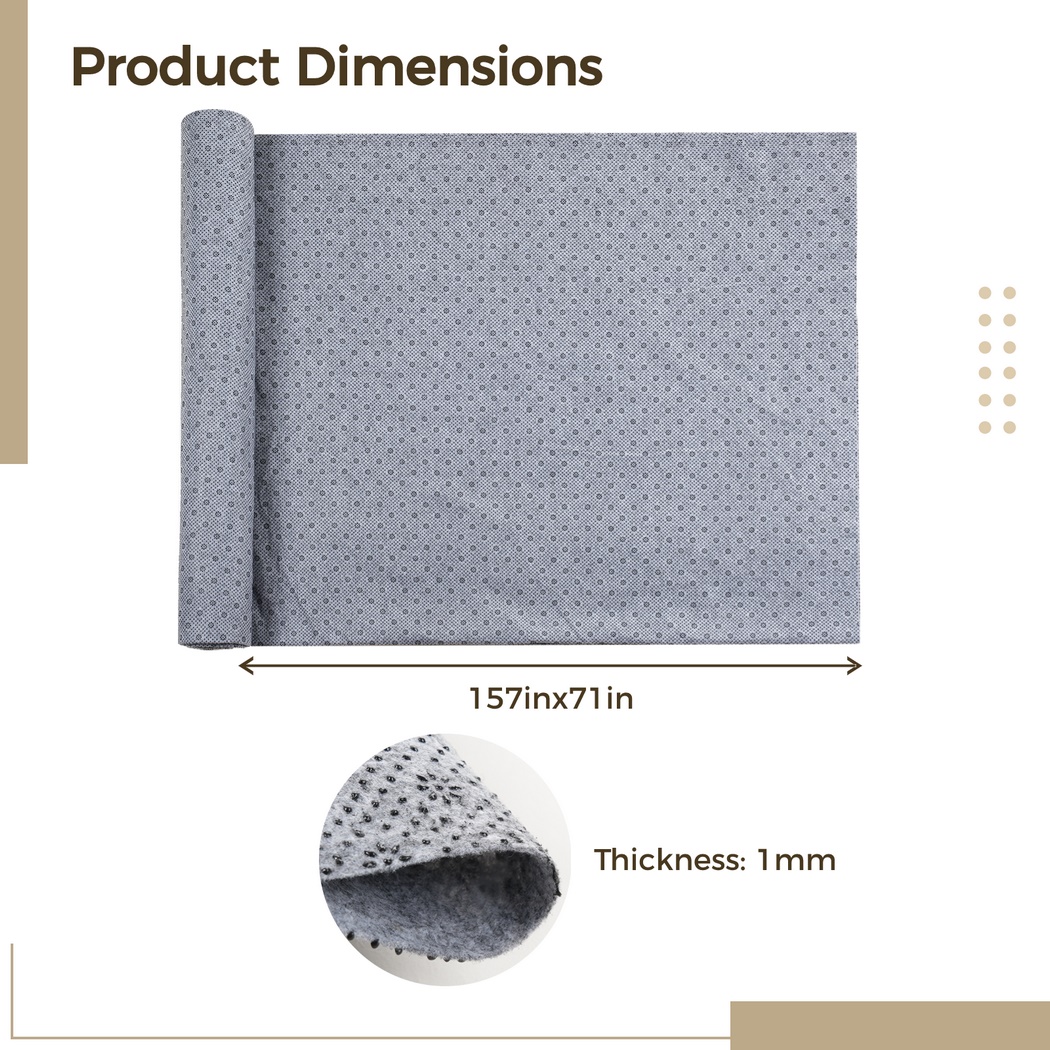 157x71 Inch Non-Slip Carpet Backing Cloth, Tufting Carpet Backing Cloth with Plum Blossom Patterns, 1mm Thick Vinyl Rug Backing Fabric & Rug Making Supplies