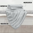 thumbnail image 2 of Juego de sábanas Utopia Bedding King de microfibra cepillada, color gris claro, 2 of 6