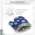 thumbnail image 5 of XMXT 2 Pcs Silicone Oven Mitts, Little Daisy Blue Print Thickened Non-Slip BBQ Gloves, Blue, 5 of 9