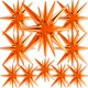 thumbnail image 1 of Globos con forma de estrella PartyWoo, color naranja, 10 unidades, diferentes tamaños, 1 of 6