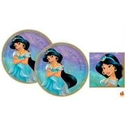 PEACH STATE HEALTH PLAN Aladdin's Princess Jasmine Party Supplies Pack with Plates and Napkins for 16 Guests by Amscan