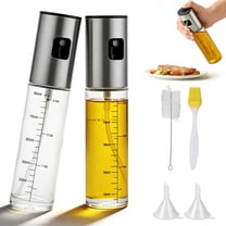  ﻿ Oil Sprayer for Cooking, Olive Oil Sprayer Portable, Olive Oil Spray Bottle with Funnel and Brush for Air Fryer, Baking, Salad, Grilling, Cooking (2-Pack)