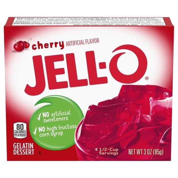 Jell-O Cherry Gelatin Dessert Mix - 3 oz