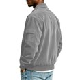 thumbnail image 7 of Gamivast Men's Corduroy Jackets Button Down Long Sleeve Shacket Tops Vintage Bomber Coat with Pocket Casual Fall Winter Outerwear Everyday Wear, 7 of 7