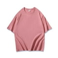 thumbnail image 2 of ZyeKqe Mens T-Shirts Casual Short Sleeve Crew Neck Tees Loose Fitted Dropped Shoulder Soft Lightweight Summer Tops, 2 of 5