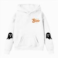 thumbnail image 4 of xaweyi Girls Comfort Warm Long Sleeve Hooded Sweatshirt Fashion Halloween Printed Tops for Daily Outdoor Wear Size 5-6 Years, 4 of 4