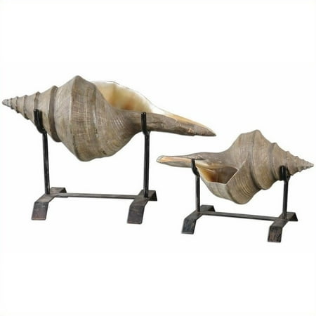Uttermost Conch Shell Sculpture (Set of 2)