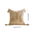 thumbnail image 3 of Deeceymbur 18x18 Inch Easter Pillowcase Embroidered Rabbits Design Soft Polyester Decorative Cover for Sofa Living Room Holiday Decor, 3 of 6