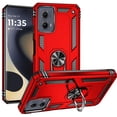 thumbnail image 2 of For Motorola Moto Edge 5G 2024 Hybrid Durable 360 Degree Rotatable Ring Stand Holder Kickstand Fit Magnetic Car Mount Cover ,Xpm Phone Case [ Red ], 2 of 8
