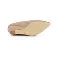 thumbnail image 5 of BLISSFUL STEP Women's Pointed Toe Slip on Wedge Heel Pumps Khaki 7, 5 of 7