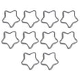 thumbnail image 3 of 10 clips de Llavero mosquetón Cola en forma de estrella de cinco puntas para mochilas de camping plata, 3 of 7