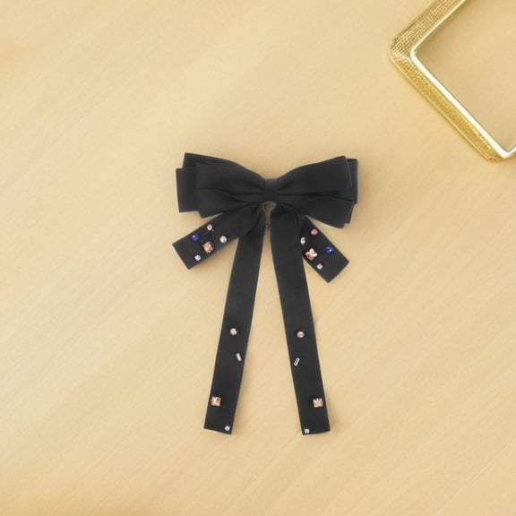 WEUVEB 2Pcs Large Bow Clips Fabric Bowknot Barrettes Hair Styling For Women Wedding Party