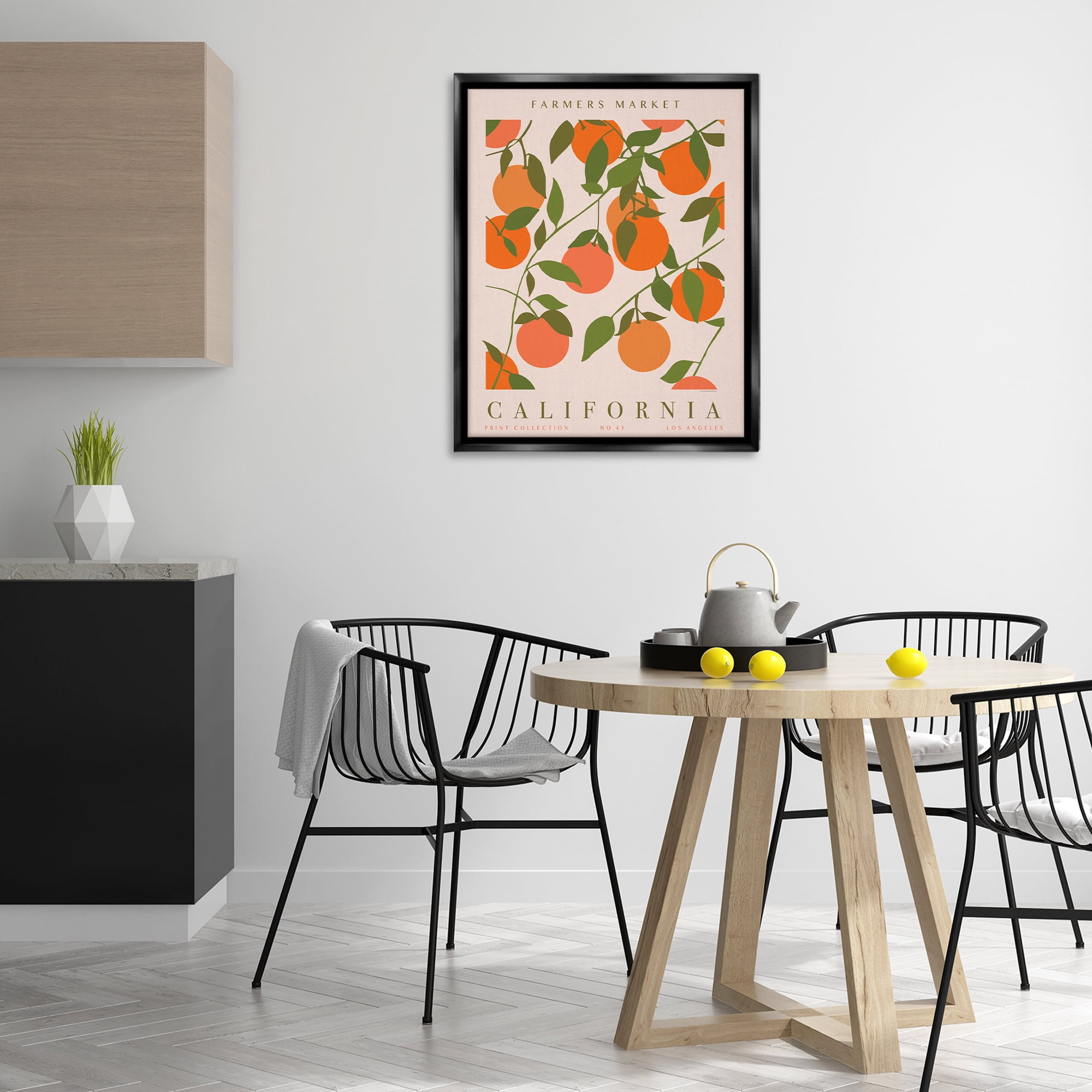 Stupell Industries California Farmers Market Food & Beverage Painting Black Floater Framed Art Print Wall Art, 25 x 31