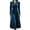 Blue, variant on Women Collared Button Front Velvet Midi Dress, Long Sleeve High Waist A Line Flowy Dress, Elegant Vintage Formal Guest Dress for Wedding Holiday Cocktail Party,Dark Purple,L