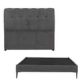 thumbnail image 1 of Box Base Cama Slim Individual+Cabecera Nube Gris, 1 of 8