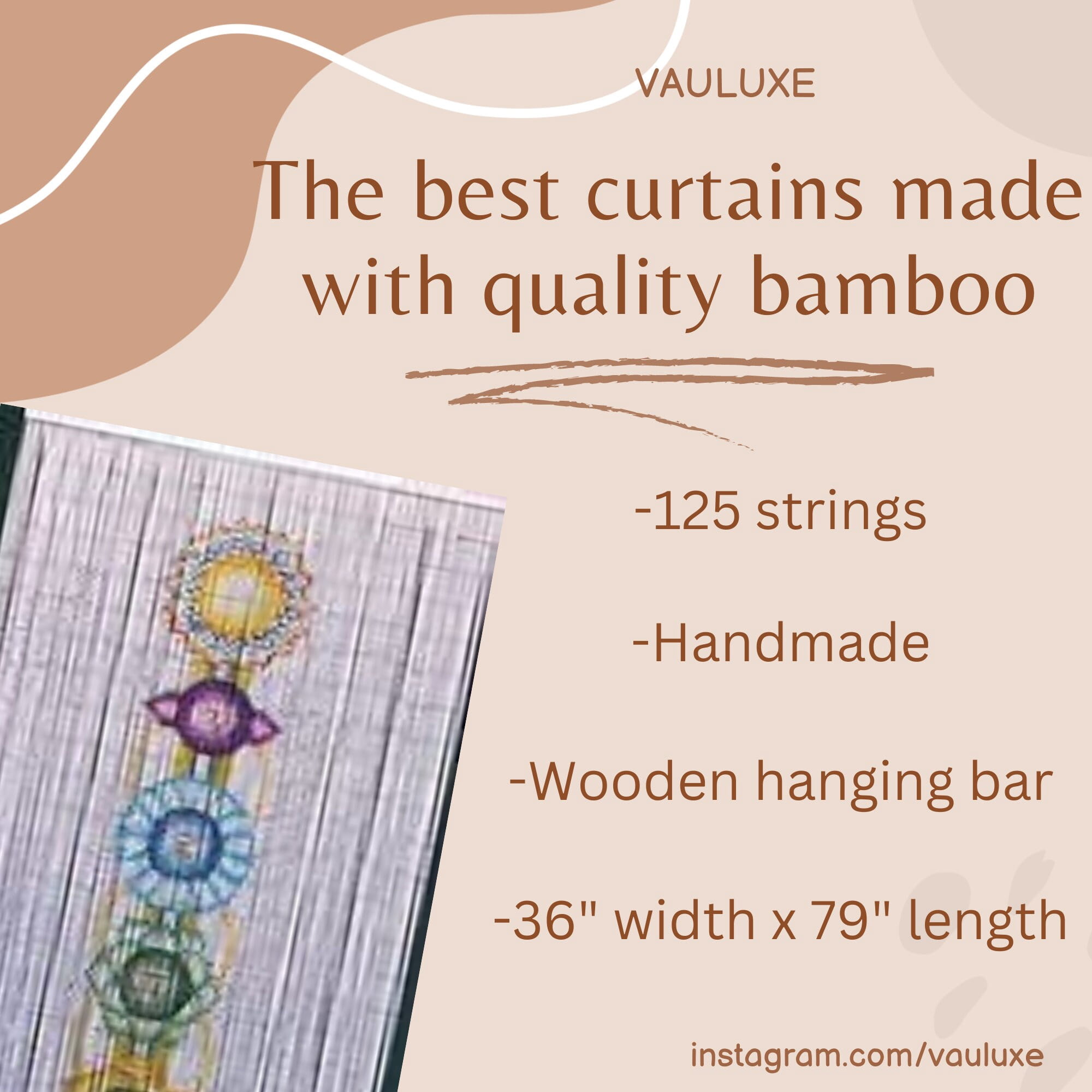 Vauluxe Spiritual Chakra Sheer Curtains for Living Room, 36" x 79", 125 Strands