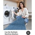 thumbnail image 6 of Blue Bathroom Rugs 36" × 24" Non Slip & Super Absorbent Extra Thick Soft, Washable Bath Mat for Floor, Microfiber Plush Shaggy Bath Rug with Rubber for Bathtub Shower Room Sink, 6 of 8