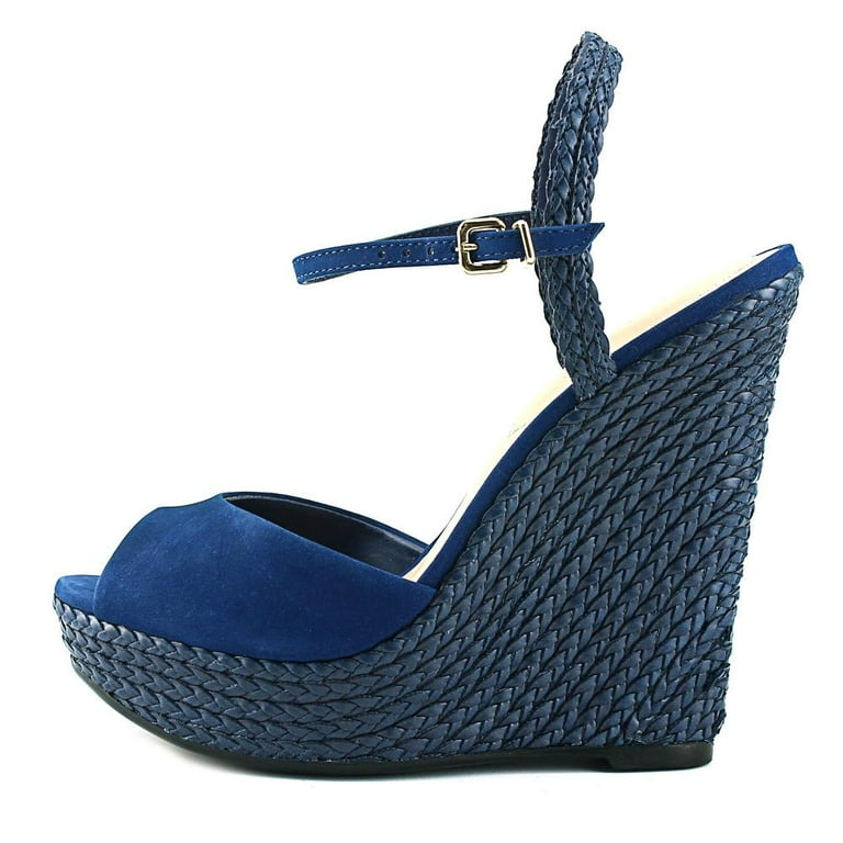 Aldo Womens Shizuko Covered Wedge Casual Wedge Sandals Navy 7 Medium B M Walmart