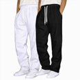 thumbnail image 2 of NOLDARES 2 Pack Mens Sweatpants Athletic Joggers Mens Workout Open Bottom Lightweight Sweat Pants with Pockets,White,XL, 2 of 8