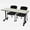 Maple, variant on Romig Axis-Pro 48 x 24 in. Mobile T-Base Training Seminar Table- Cherry, 2 Knight Mesh Chairs