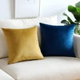thumbnail image 2 of Nmkwnr 2 Pack Decorative Square Throw Pillow Covers, Soft Velvet Pillows Case Cushion Case for Couch Sofa Bed, 24 x 24 inches, 2 of 7