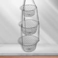 thumbnail image 3 of jifeng 3-Tier Hanging Basket Kitchen Heavy Duty Wire Fruit Organizer with Metal Ceiling, 3 of 8
