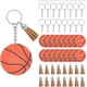 thumbnail image 1 of 1 caja de 64 llaveros deportivos de baloncesto, llaveros de baloncesto deportivos personalizados de acrílico, llaveros DIY, dijes, kit de borlas, 1 of 6