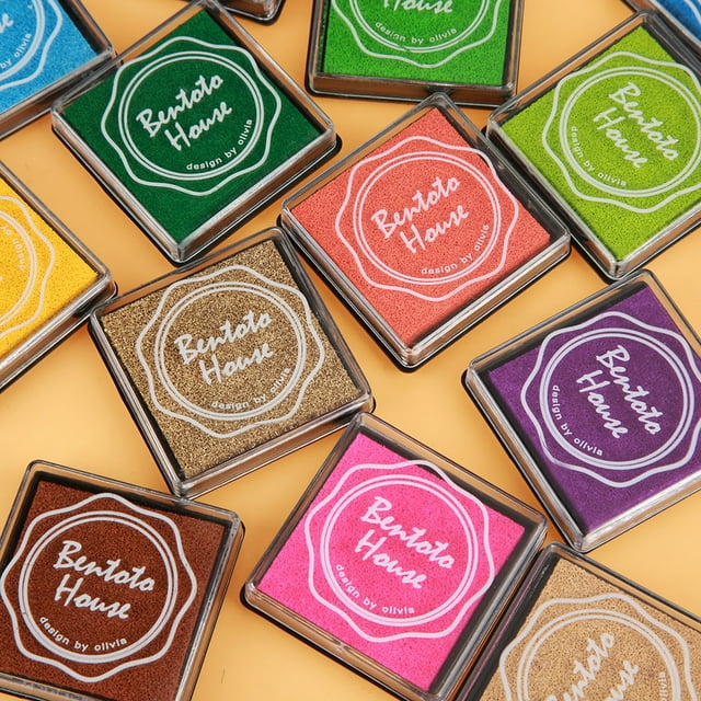Rubber Stamps Ink Pads Set, 20 Color Water Soluble Craft Ink Pads For Finger Painting, Wood, Fabric And Paper Printing, Ideal Gift For Kids