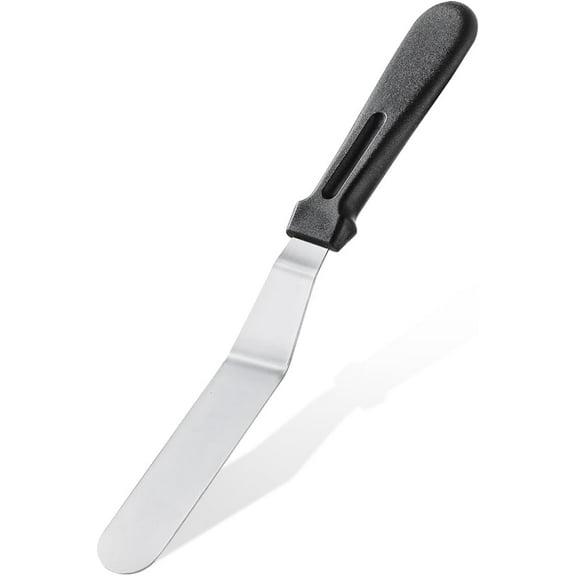 Stainless Steel Offset Spatula with Ergonomic PP Handle - Versatile Cake Icing Spatula for Home, Kitchen, and Baking - Dishwasher Safe （6 Inch）