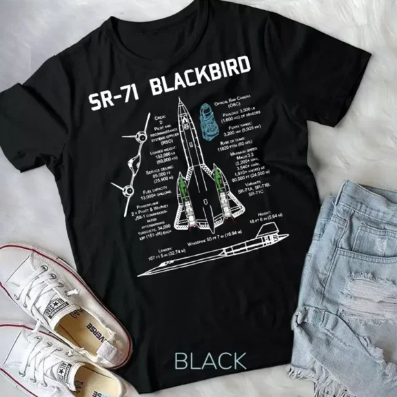 Hot Trending Tee With Sr-71 Blackbird Specs T Shirt Tshirt Shirt Unisex T-Shirt
