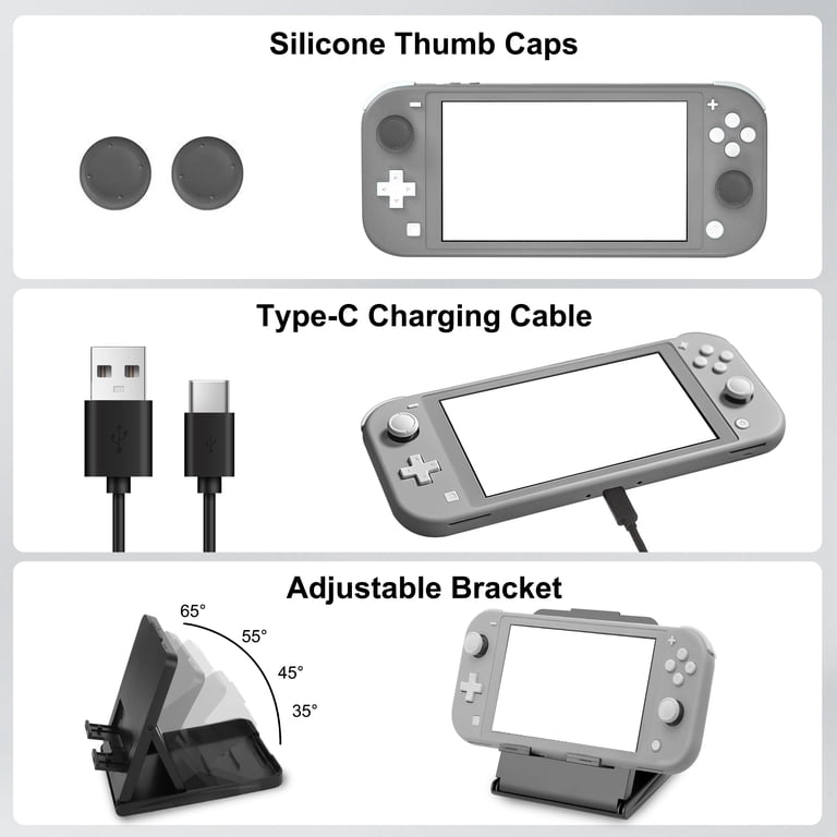 EEEkit 9-in-1 Nintendo Switch Lite Kit: Carrying Case, Cover