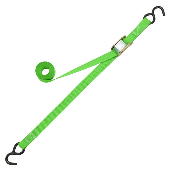 SmartStraps 1" x 10ft Standard Duty Cambuckle Tie Down Strap, Green, 4 Pack - 300lb SWL