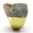 thumbnail image 4 of TK1420 - IP Gold(Ion Plating) Stainless Steel Ring with Top Grade Crystal  in Multi Color Size 7, 4 of 4