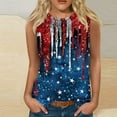 thumbnail image 4 of Wiyuqeen Summer Tank Tops for Women 4th of July Sparkly Stars Striped Graphic Tanks Sleeveless Crew Neck Loose Fit Tanks Plus Size Tanks, 4 of 4