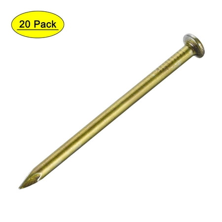 

Uxcell 70mm Wall Cement Nail Carbon Steel Electroplating Bronze 20 Pack