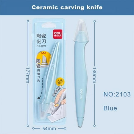 

Deli Ceramic Knife Paper Pen Knife Wear-Resisting Newspaper Hand Book Cutter Tape Ceramic Utility Knife Cutting Knives
